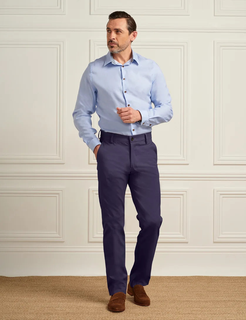 Men's Blue Shirt With Contrast
