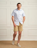Men's Blue Short Sleeve Shirt