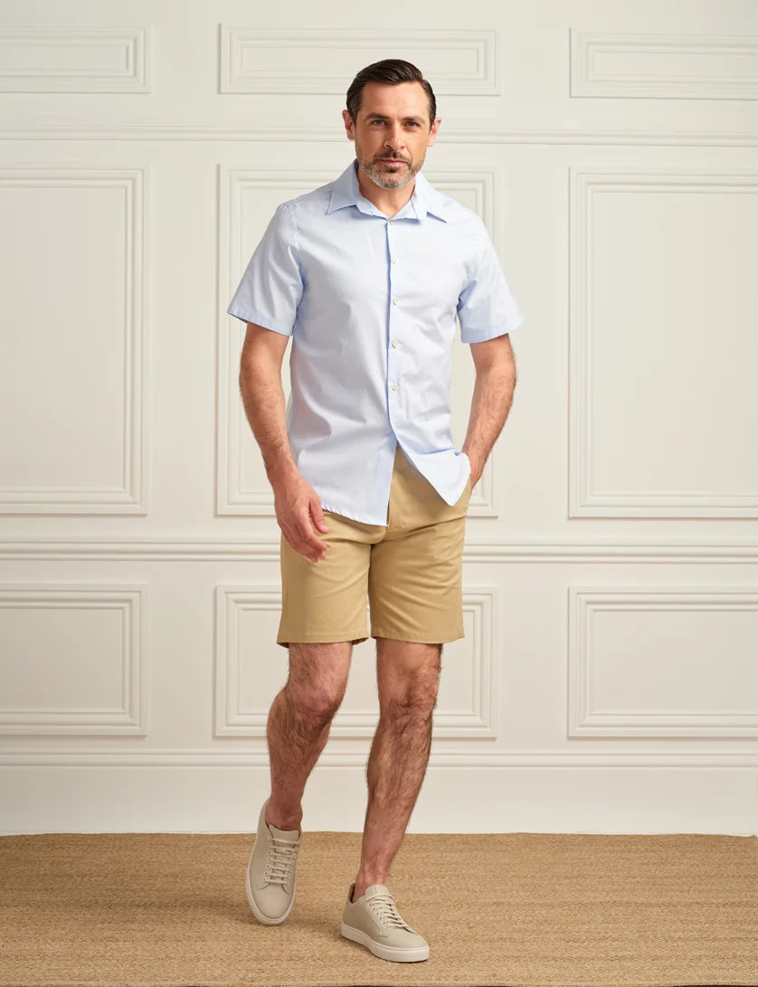 Men's Blue Short Sleeve Shirt