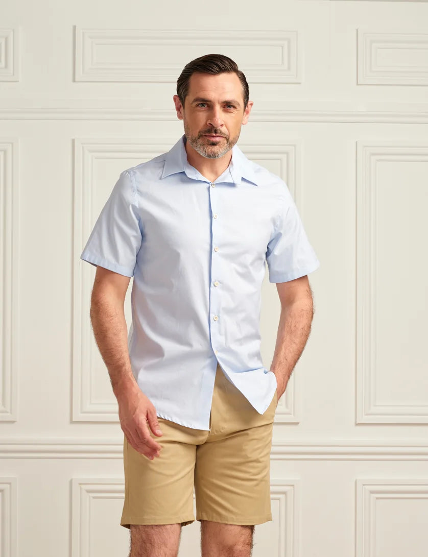 Men's Blue Short Sleeve Shirt
