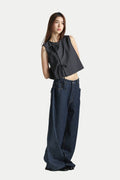 The Clara Plaid Tie-Front Sleeveless Crop Top