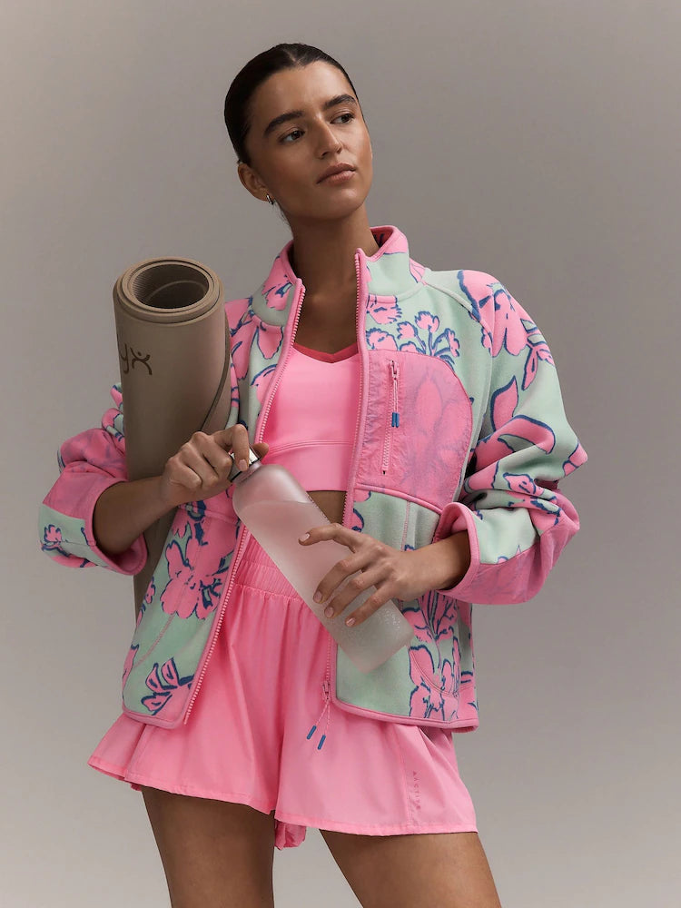 The Floral Fleece Zip-Through Jacket