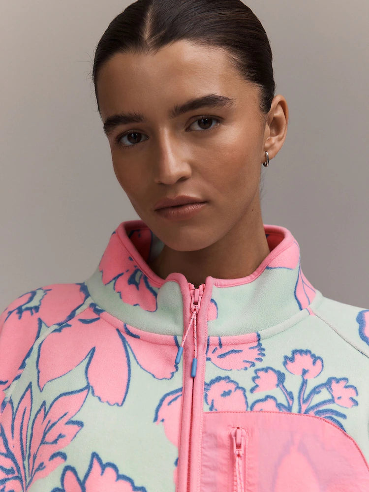 The Floral Fleece Zip-Through Jacket