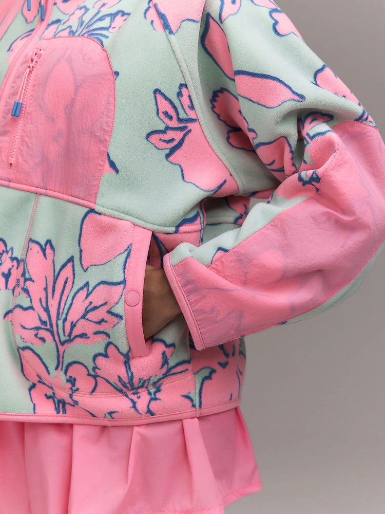 The Floral Fleece Zip-Through Jacket