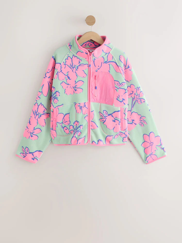 The Floral Fleece Zip-Through Jacket