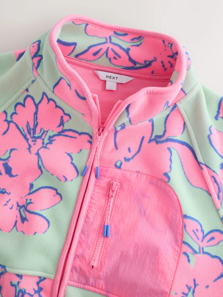 The Floral Fleece Zip-Through Jacket