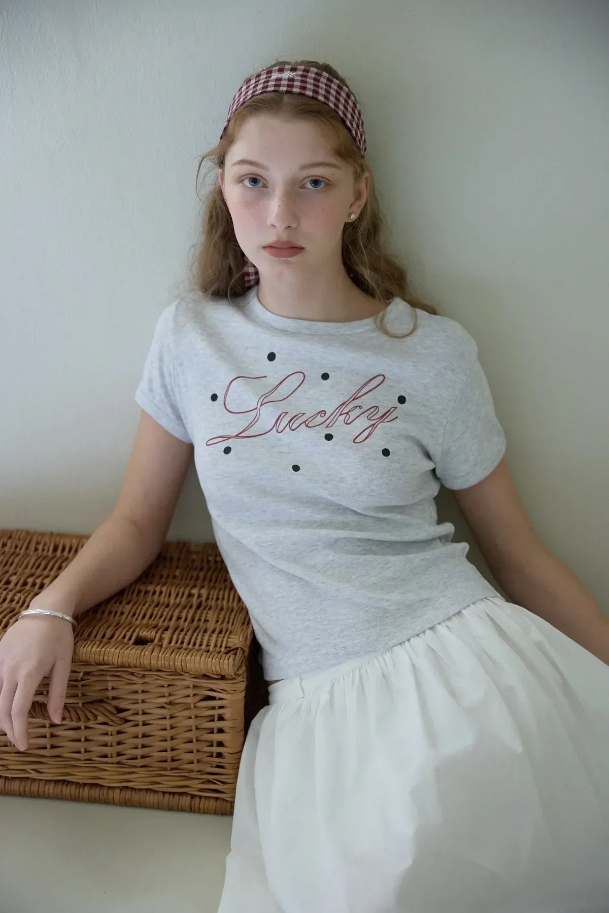 The "Off-Duty" Gingham Bandeau & Midi Skirt Set