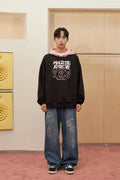 The "Maltese Archive" Two-Tone Oversized Hoodie