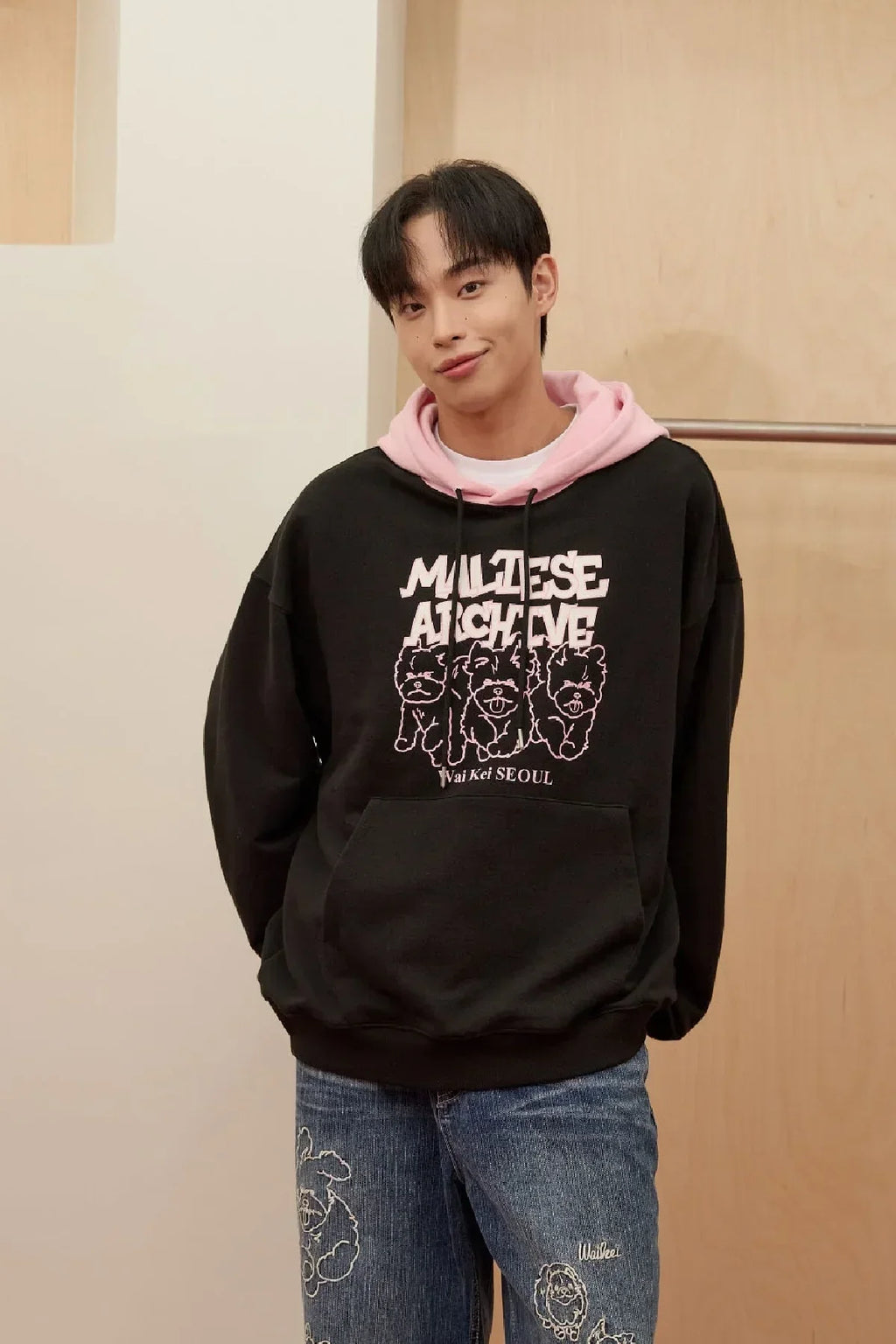 The "Maltese Archive" Two-Tone Oversized Hoodie