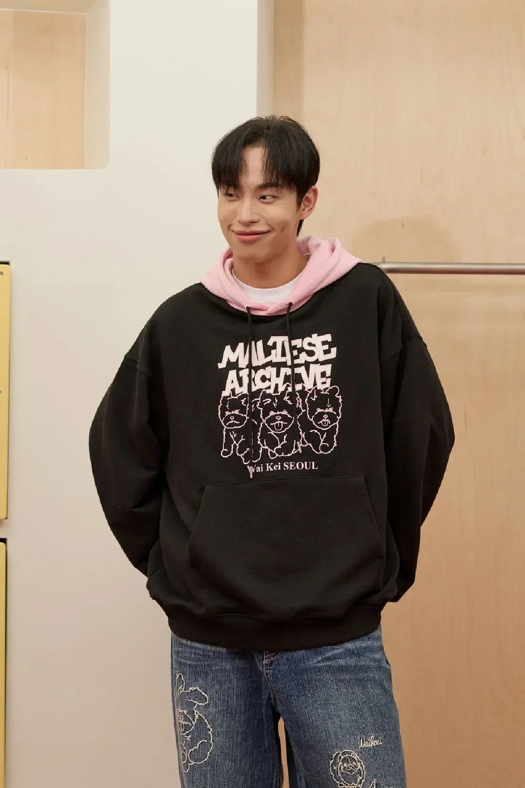 The "Maltese Archive" Two-Tone Oversized Hoodie